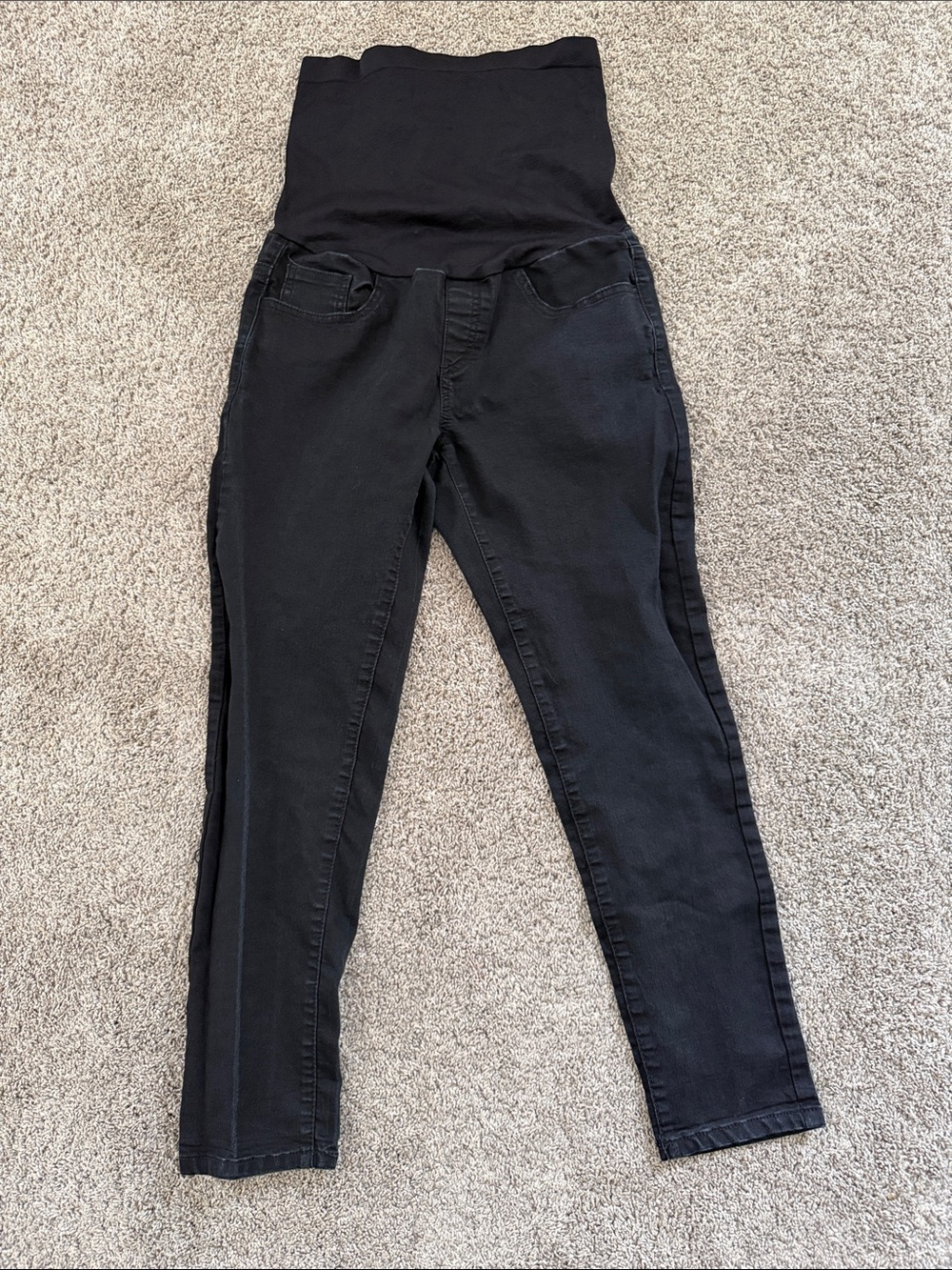 Maternity Skinny Jeans - Black High-Waist Support